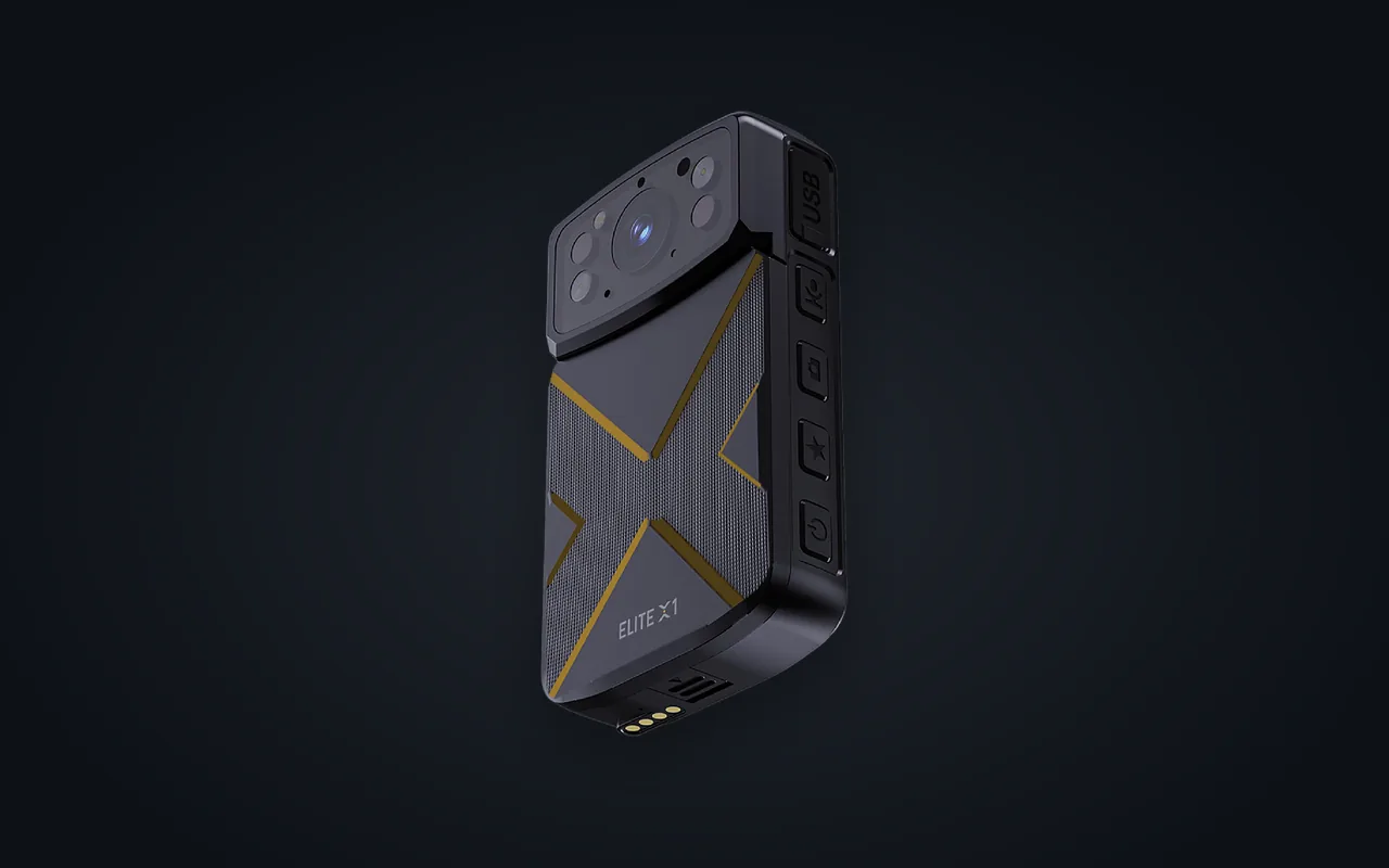 Bodycam ELITE X1 tampak tiga perempat